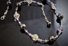 Black Pearl Necklace made w/
