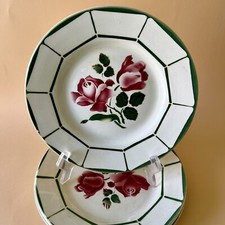 Digoin Sarreguemines - 4 assiettes plates anciennes - Monique - vintage