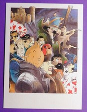 Carte postale tintin - carte, postale.