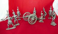 Les étains du Prince 1er Empire Scène Artillerie Canon de Gribeauval Artilleurs