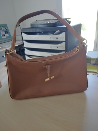 Sac longchamp cuir vintage - sac,