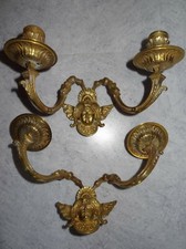 ancienne paire d appliques en bronze et laiton de style empire