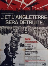 "ET L'ANGLETERRE SERA DÉTRUITE" Affiche originale 1969 (Janos VEICZI) 120x160cm