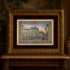 ancien tableau cadre doré