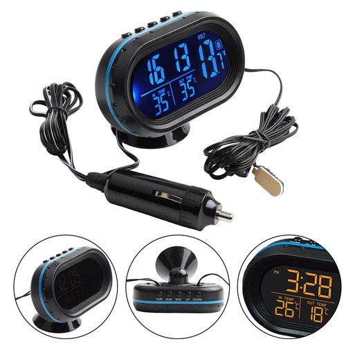 Horloge thermomètre voiture - thermomètre,