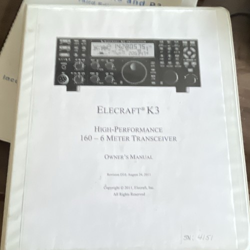 Elecraft owner manual - elecraft,