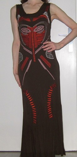 Robe été moulante marron