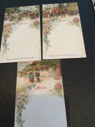 Lot menus chocolat - menus,