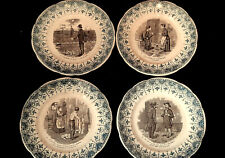 Lot de 4 anciennes assiettes
