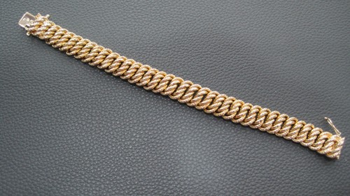 Bracelet plaque maille - bracelet, or