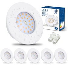 Spot LED Encastrable Extra plat 7W,6x Spot Salle de Bain IP44,Blanc Chaud 300...