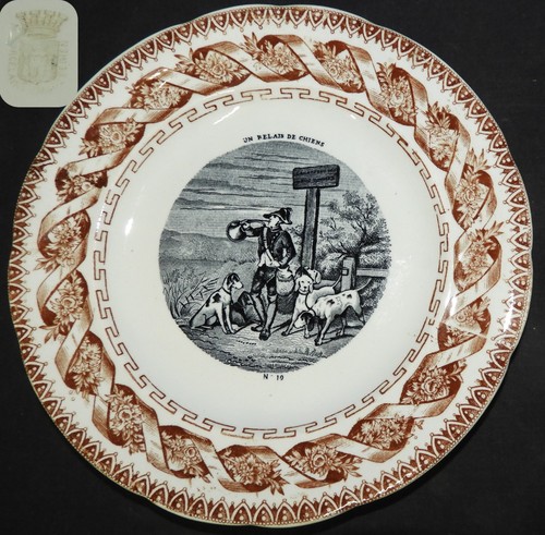 Gien xixème assiette - gien,