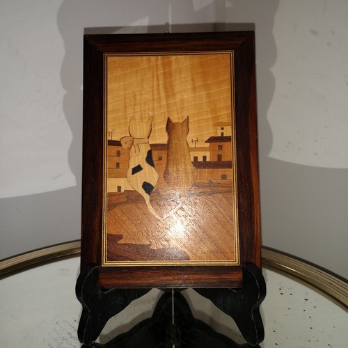 Tableau marqueterie bois - en,