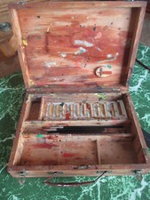 BOITE/MALLETTE À PEINTURE, ANCIENNE.