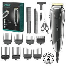 Kit Coiffure Tondeuse à Cheveux Professionnelle Filaire 8 Têtes Peignes Ciseaux