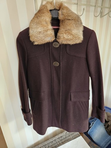 Manteau laine aubergine - laine,