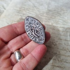 Sceau Religieux Ancien Navette Cachet A Déterminer Sigillographie Haute Epoque 