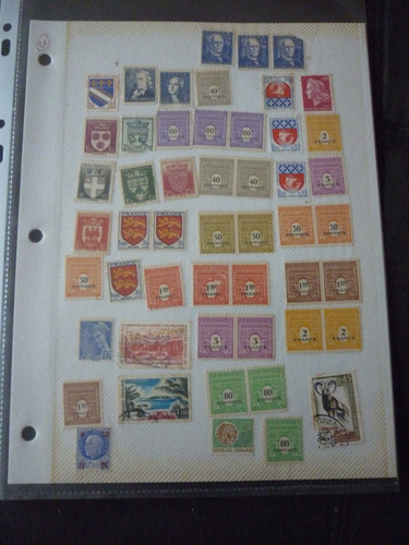 Ancienne planche timbre - de,