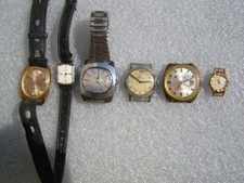 lot de 6 montres divers à restaurer.
