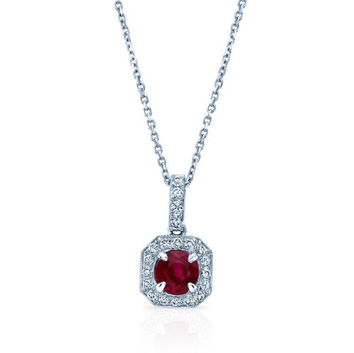 Rubis diamant pendentif 14k - pendentif, or