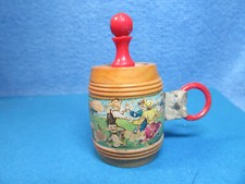 Ancien mètre de couturière forme de TONNEAU buis tourné Gorges du Tarn