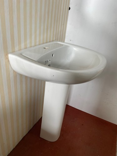 Lavabo avec colonne roche - lavabo,