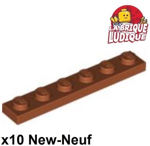 Lego 10x plaque - plate, 1x6