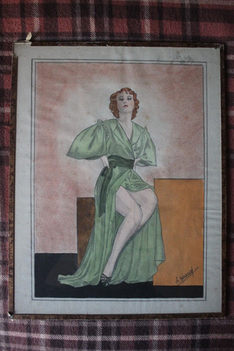 Dessin original signé années - dessin,