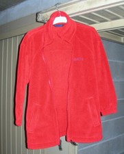 Blouson polaire rouge femme SCHOFFEL sport T38 fermeture éclair deux poches