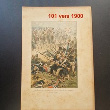 WATERLOO 1815 NAPOLEON WELLINGTON    GRAVURE ORIGINALE. REF 101