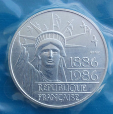 ESSAI 100 francs argent Liberté 1986 , dans son sachet scellé d'origine