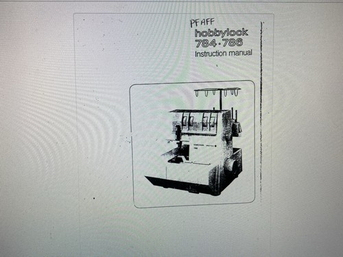 Pfaff hobbylock 786 - hobbylock, manual