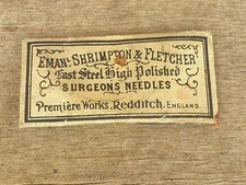 pochette aiguille chirurgicale anglais WW 1 