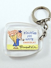 PORTE-CLES - Chocolat BOUQUET d'OR Locomotive Decauville Vintage 1960s