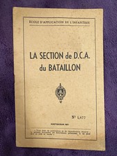 Guerre d'Indochine : " Brochure d'instruction sur la Section de DCA du bataillon