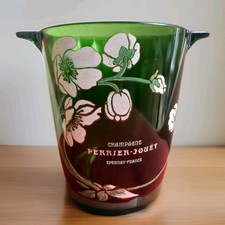 Seau champagne Perrier-Jouët Epernay France verre émaillé rafraîchissoir bucket