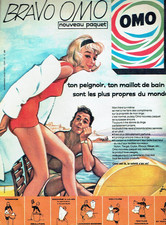 Publicité Advertising 0925  1961   Omo Lessive  ton peignoir, maillot bain