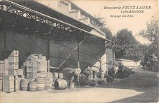 CPA 11 CARCASONNE / BRASSERIE FRITZ LAUER / RINCAGE DES FUTS / COMMERCE