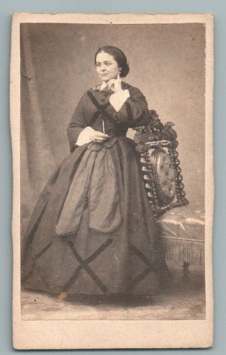 Cdv 1860 femme pensive - femme, en