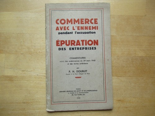 Commerce avec ennemi pendant - avec, l