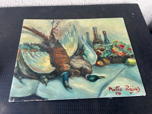 Peinture huile nature morte - , au