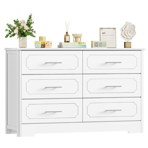 Commode blanche tiroirs - blanche, à