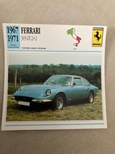 CARTE FICHE AUTO FERRARI  365