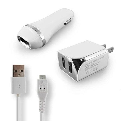 White color car charger - white,