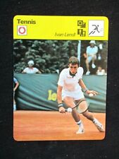 SPORTSCASTER FICHE CHAMPION TENNIS IVAN LENDL ROOKIE 1979 USA CESKOSLOVENSKO