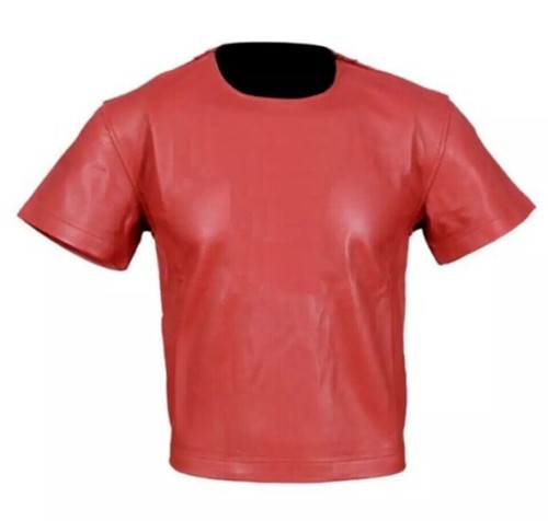 Shirt rouge cuir d - en, d'agneau