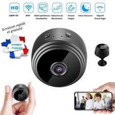 Mini Caméra WiFi 1080p HD Vision Nocturne Détection Mouvement Sans Fil Compacte