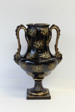 Vase balustre en faïence de