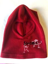 1 x Rouge Cagoule Bonnet Echarpe Neige  Habit Fille Garçon  Taille 5 - 10 ans