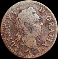 Louis XV Monnaie Sol 1773 Lille